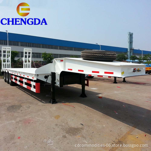 China Local Factory Price 3axles 60ton Lowbed Semi Trailer for Africa